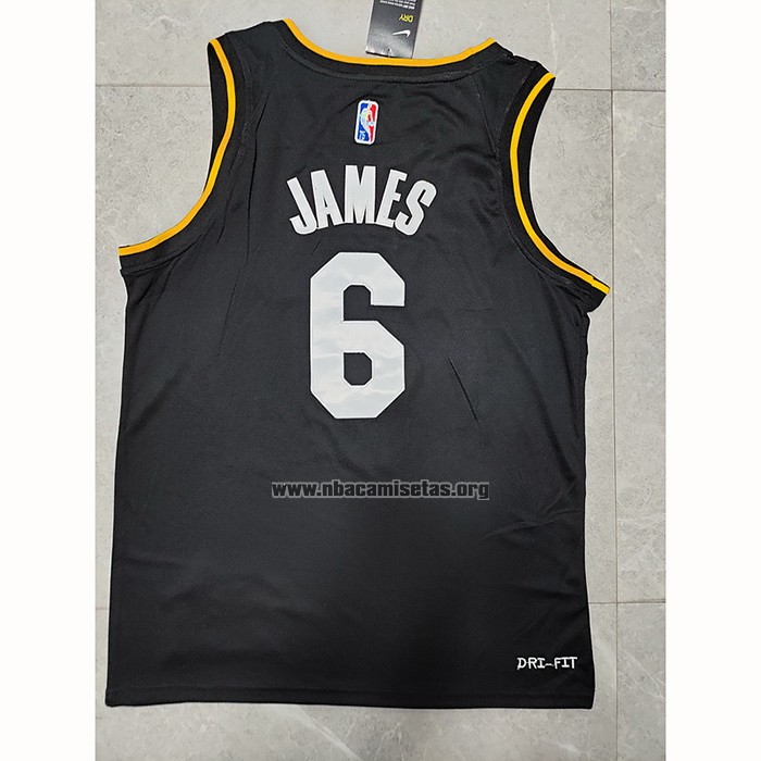 Camiseta Los Angeles Lakers LeBron James NO 6 Select Series 2022 Negro